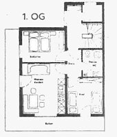 Grundriss-Skizze 1. Obergeschoss